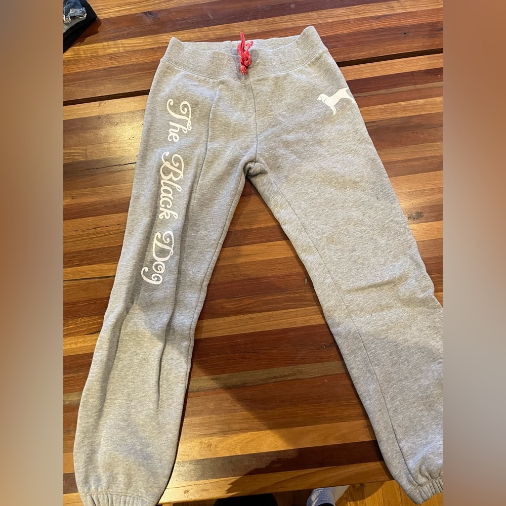 Black dog sweatpants excellent condition girls XL